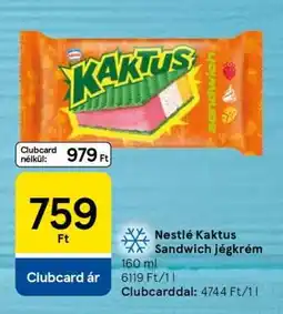Tesco Nestlé Kaktus Sandwich jégkrém ajánlat