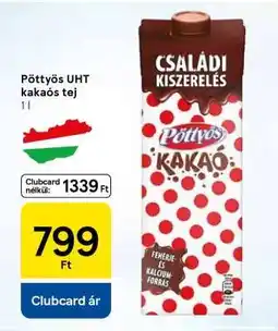 Tesco Pöttyös UHT kakaós tej ajánlat