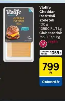 Tesco Violife Cheddar ízesítésű szeletek ajánlat