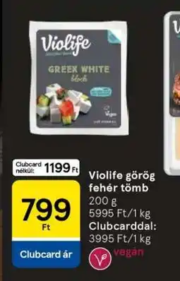 Tesco Violife görög fehér tömb ajánlat