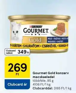 Tesco Gourmet Gold konzerv macskaeledel ajánlat