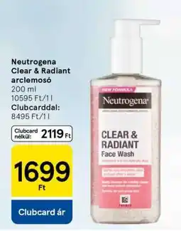 Tesco Neutrogena Clear & Radiant arclemosó ajánlat