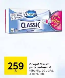 Tesco Ooops! Classic papírzsebkendő ajánlat