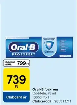 Tesco Oral-B fogkrém ajánlat