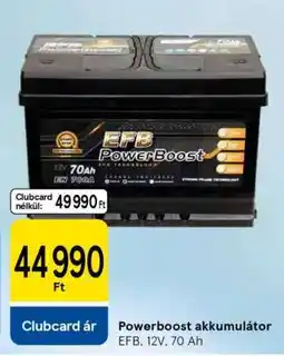 Tesco Powerboost akkumulátor ajánlat