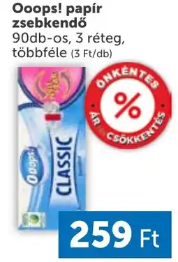 PRIVÁT Ooops! papír zsebkendő ajánlat