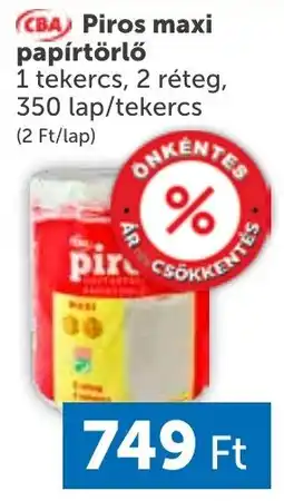 PRIVÁT CBA Piros maxi papírtörlő ajánlat