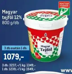 Metro Magyar tejföl 12% ajánlat