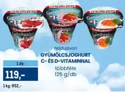 Metro Nádudvari gyümölcsjoghurt C- és D-vitaminnal ajánlat