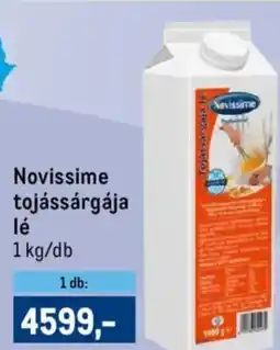 Metro Novissime tojássárgája lé ajánlat