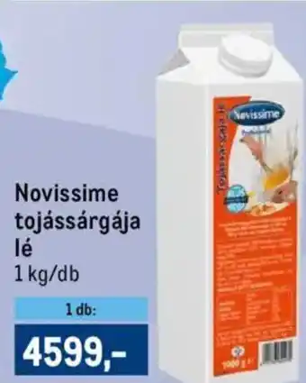 Metro Novissime tojássárgája lé ajánlat