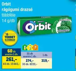 Metro Orbit rágógumi drazsé ajánlat