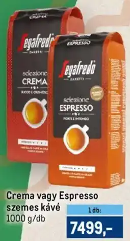 Metro Crema, Espresso szemes kávé ajánlat