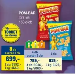 Metro POM-BAR ajánlat