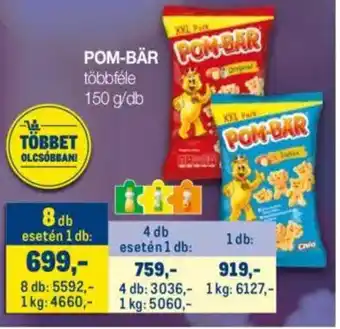 Metro POM-BAR ajánlat