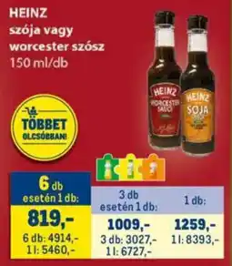 Metro HEINZ szója, worcester szósz ajánlat