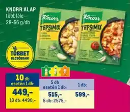 Metro Knorr alap ajánlat