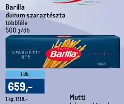 Metro Barilla durum száraztészta ajánlat