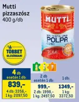 Metro Mutti pizzaszósz ajánlat