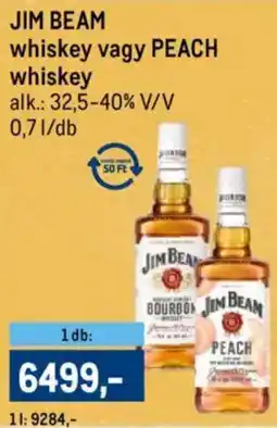 Metro Jim Beam whiskey, peach whiskey ajánlat