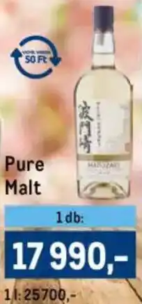 Metro Pure Malt whiskey ajánlat