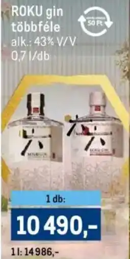 Metro Roku gin ajánlat
