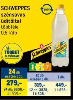 Metro Schweppes szénsavas üdítőital ajánlat