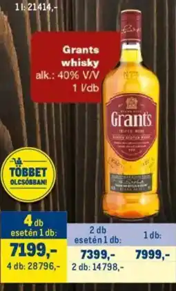 Metro Grants whisky ajánlat