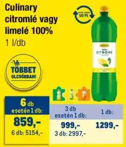 Metro Culinary citromlé, limelé 100% ajánlat