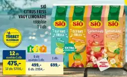 Metro Sió citrus friss, limonádé ajánlat