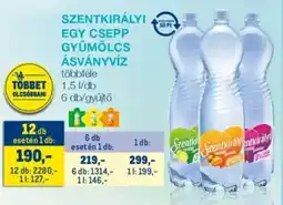 Metro Szentkirályi egy csepp gyümölcs ásványvíz ajánlat