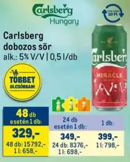 Metro Carlsberg dobozos sör ajánlat