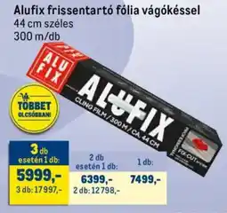 Metro Alufix frissentartó fólia vágókéssel ajánlat