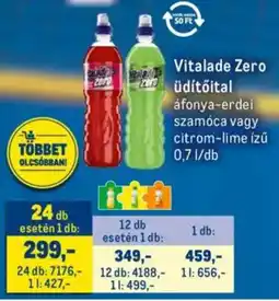 Metro Vitalade Zero üdítőital ajánlat