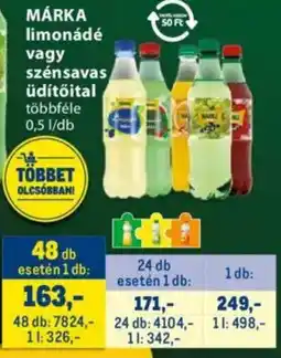Metro MÁRKA limonádé vagy szénsavas üdítőital ajánlat