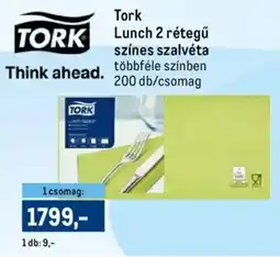 Metro Tork Lunch 2 rétegű színes szalvéta ajánlat