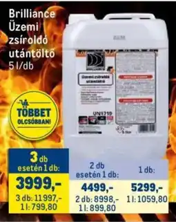 Metro Brilliance Üzemi zsíroldó utántöltő ajánlat