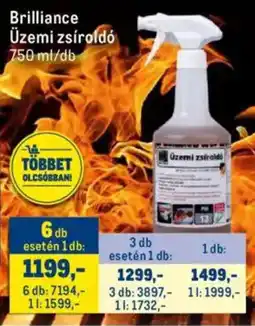 Metro Brilliance Üzemi zsíroldó ajánlat