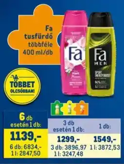 Metro Fa tusfürdő ajánlat