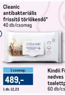 Metro Cleanic antibakteriális frissítő törlőkendő ajánlat