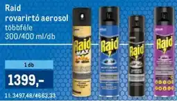 Metro Raid rovarirtó aerosol ajánlat