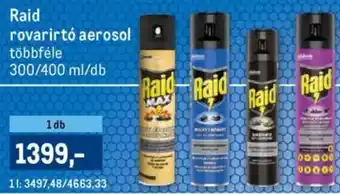 Metro Raid rovarirtó aerosol ajánlat