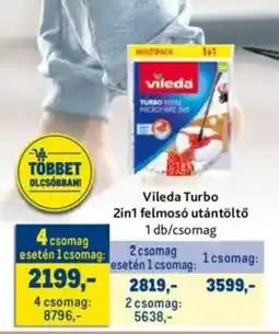 Metro Vileda Turbo 2in1 felmosó utántöltő ajánlat