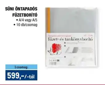 Metro Süni öntapadós füzetborító ajánlat