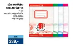 Metro Süni minőségi iskolai füzetek ajánlat