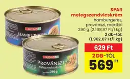 Spar SPAR melegszendvicskrém ajánlat
