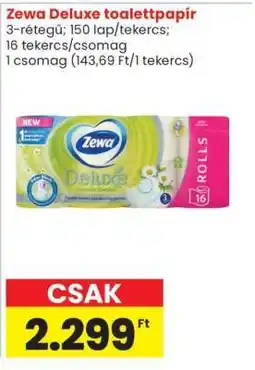 Spar Zewa Deluxe toalettpapír ajánlat