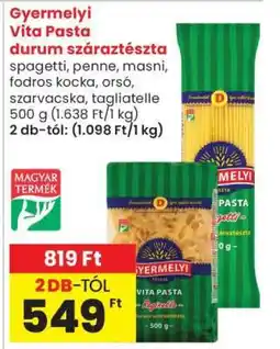 Spar Gyermelyi Vita Pasta durum száraztészta ajánlat