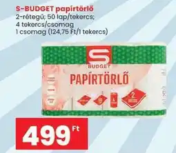 Spar S-BUDGET papírtörlő ajánlat