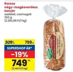 Spar Rozsos négy-magkeverékes kenyér ajánlat